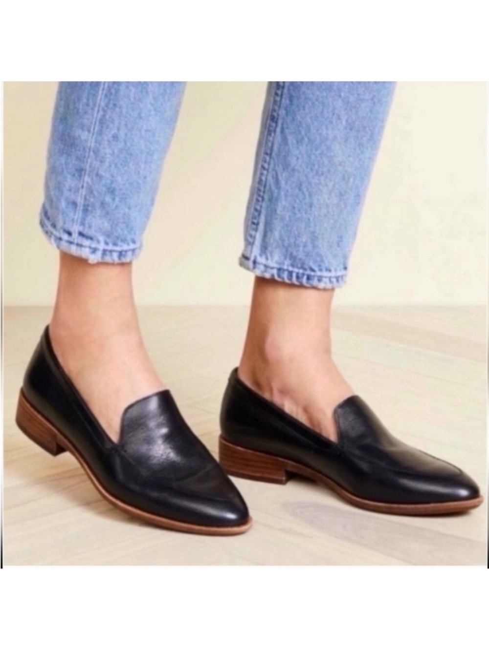 Madewell Black Leather Frances Loafers